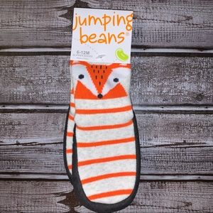 Jumping Beans infants fox slipper socks 6-12M